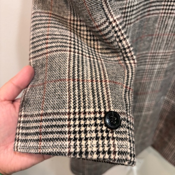 Cole Haan Wool Blend Plaid Overcoat Jacket Women’s Size 10 - Picture 8 of 15